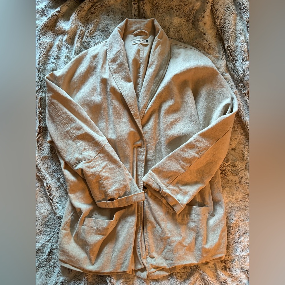 Jackson Rowe Light Tan Trench Coat